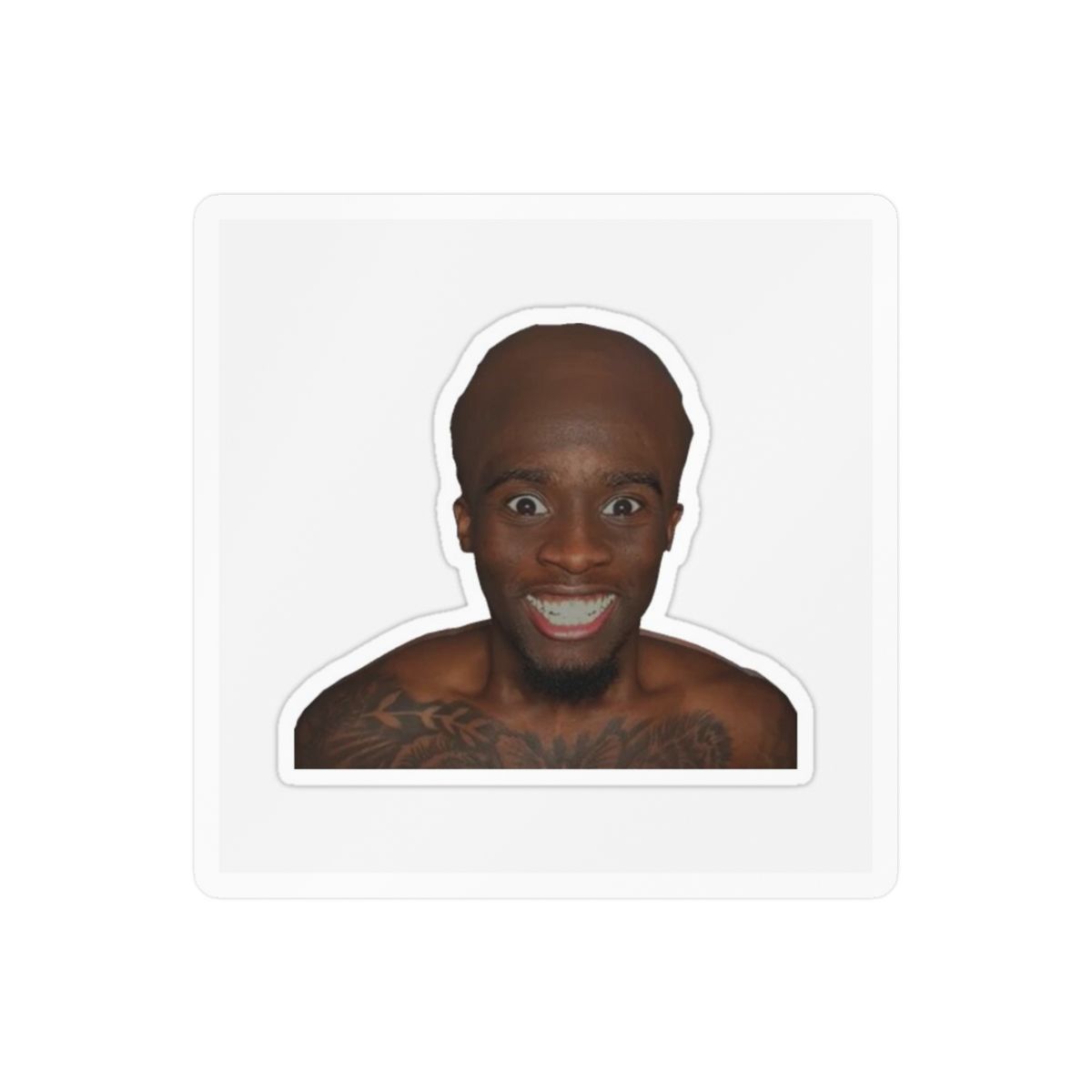 Kai Cenat Bald Funny Sticker | Hilarious Vinyl Decal