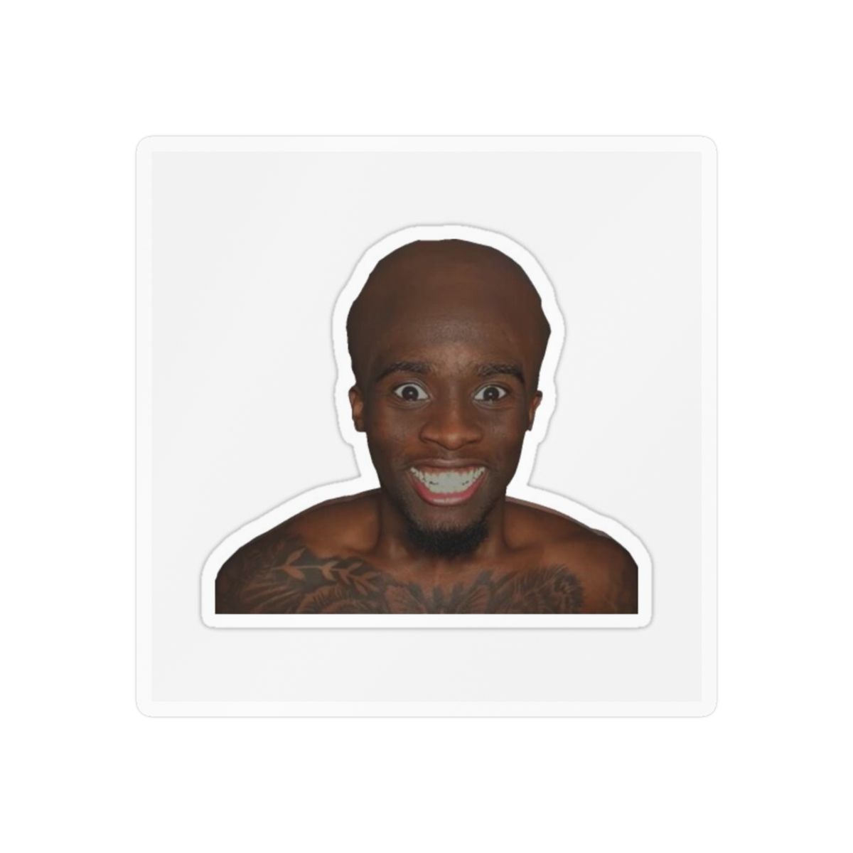 Kai Cenat Bald Funny Sticker | Hilarious Vinyl Decal