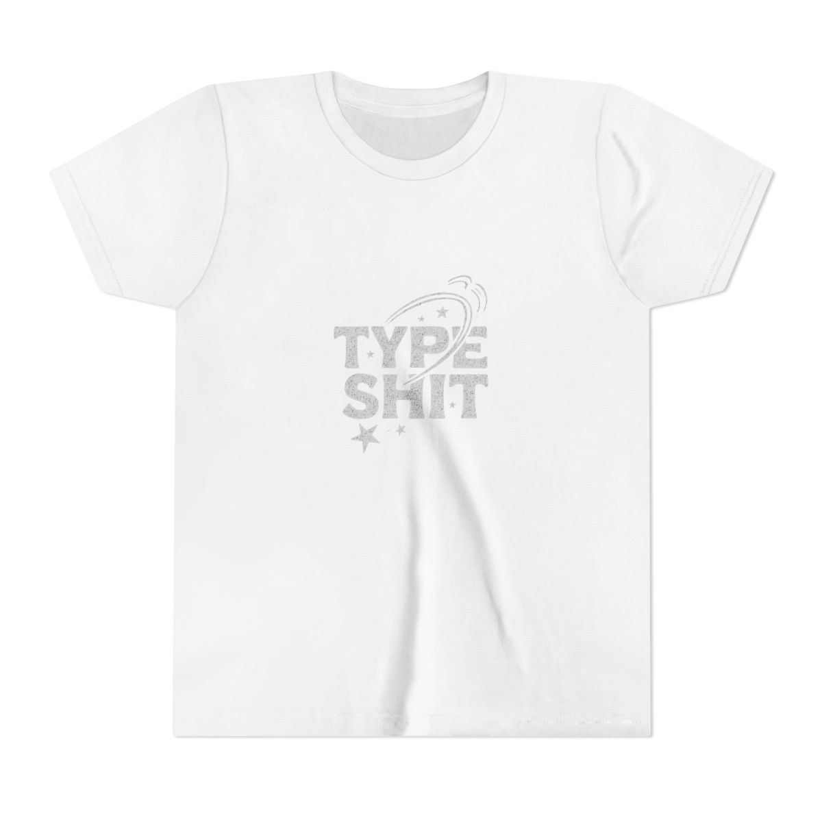 Type Shit Bold Typography Humor Kids T-Shirt - alternate angle 2, merchandise