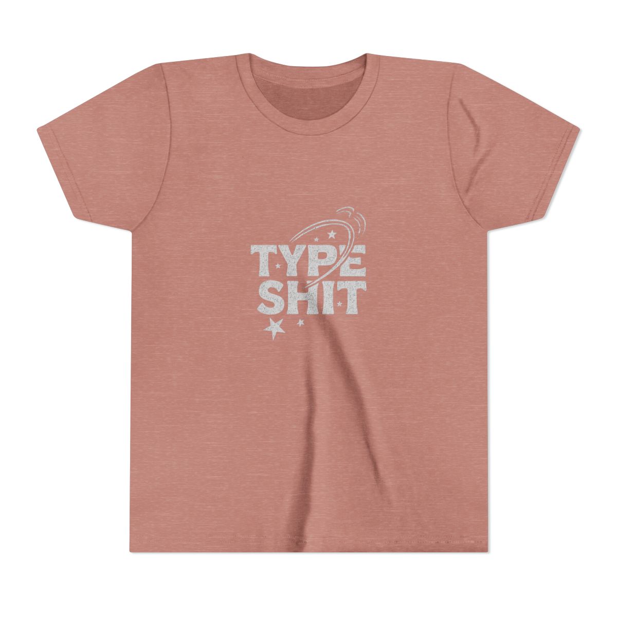 Type Shit Bold Typography Humor Kids T-Shirt - alternate angle 3, merchandise